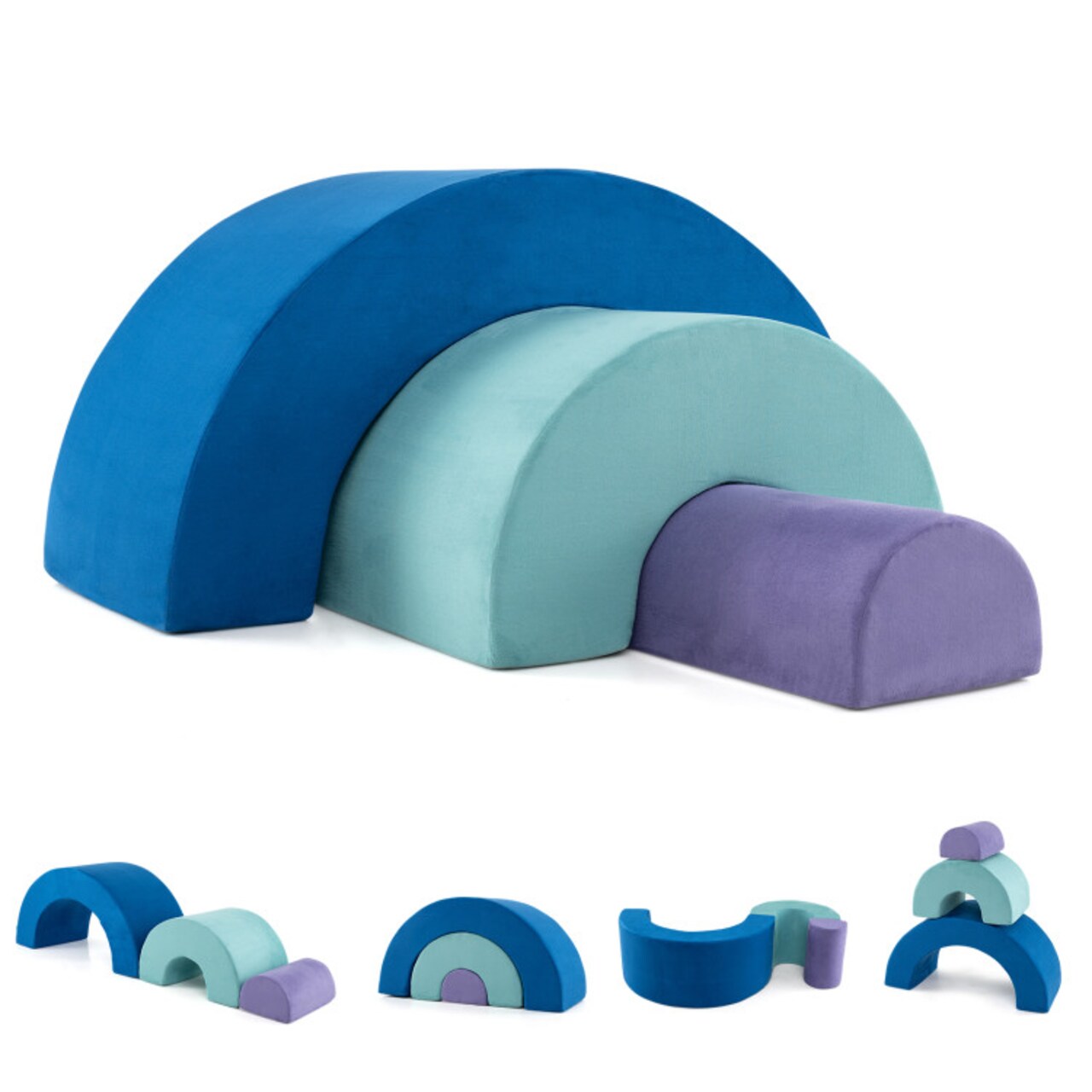 Rainbow Climber Play set Foam Blocks with Removable Machine Washable Covers
